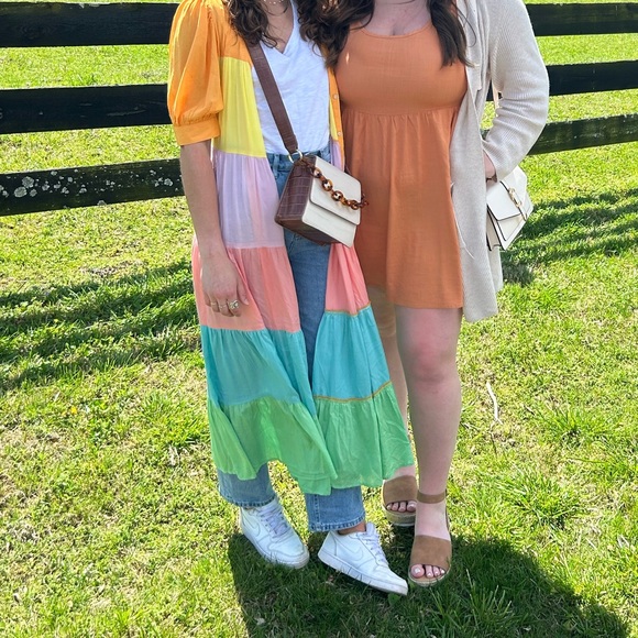 Pastel Rainbow Panel Dress - Picture 2 of 2